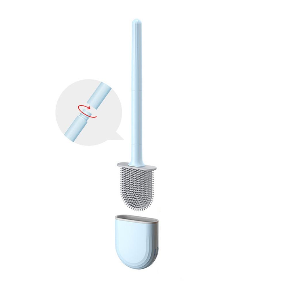 

Wall Mounted Toilet Cleaner Brush Set Long Handle Bathroom Artifact Bathroom Brush WC Cleaning синий