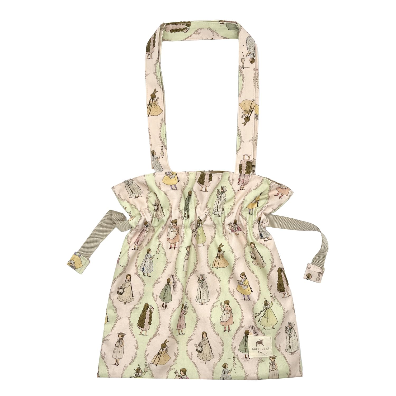 

Сумка-тоут на кулиске с куклой-кроликом SKRF0824 Сделано в Японии Готовое изделие Тканевая сумка Милая сумка для взрослых Товары Сумка-тоут Мешочек Пошет