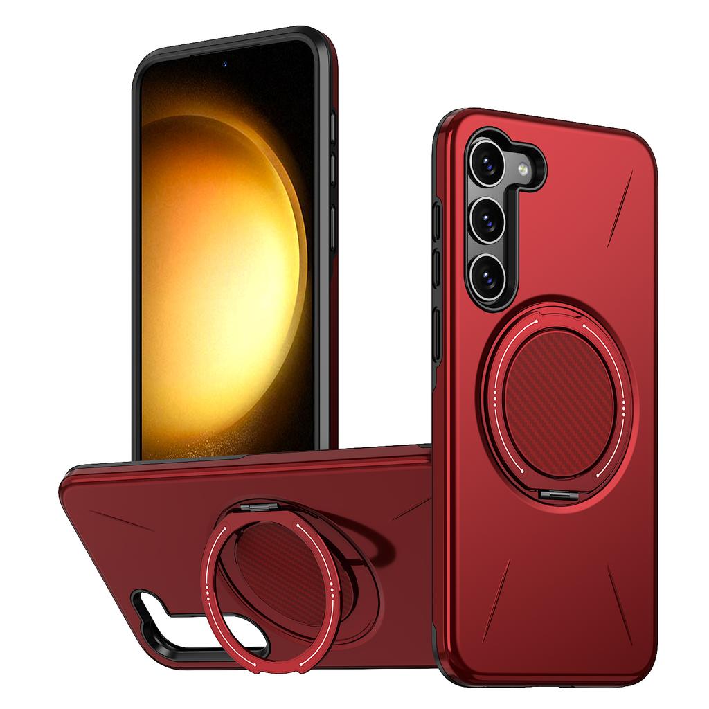 For Samsung Galaxy S23+ Magnetic Case Rotating Kickstand TPU+PC Phone Cover