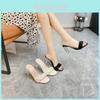Sommer durchsichtige PVC-Flats mit Blockabsatz für Damen
