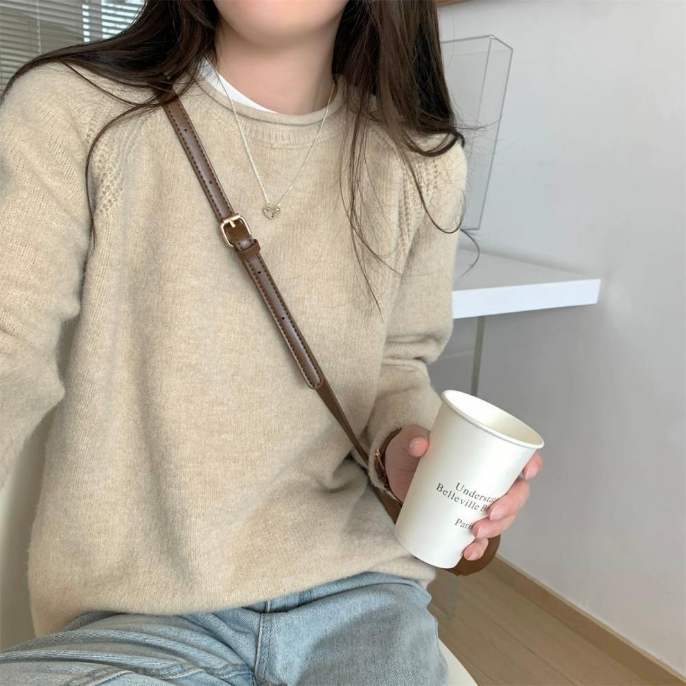 Gemütlicher Strickpullover im koreanischen Stil für Damen - Weich, Warm, Lockerer Schnitt