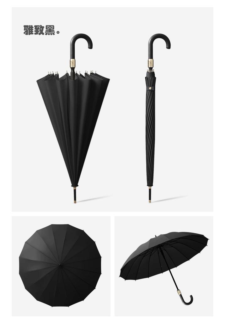Mido 16 Bone Water Blooming Umbrella Female Long Handle Double Sunny Umbrella Large Automatic Windproof Umbrella for Male and Female Students