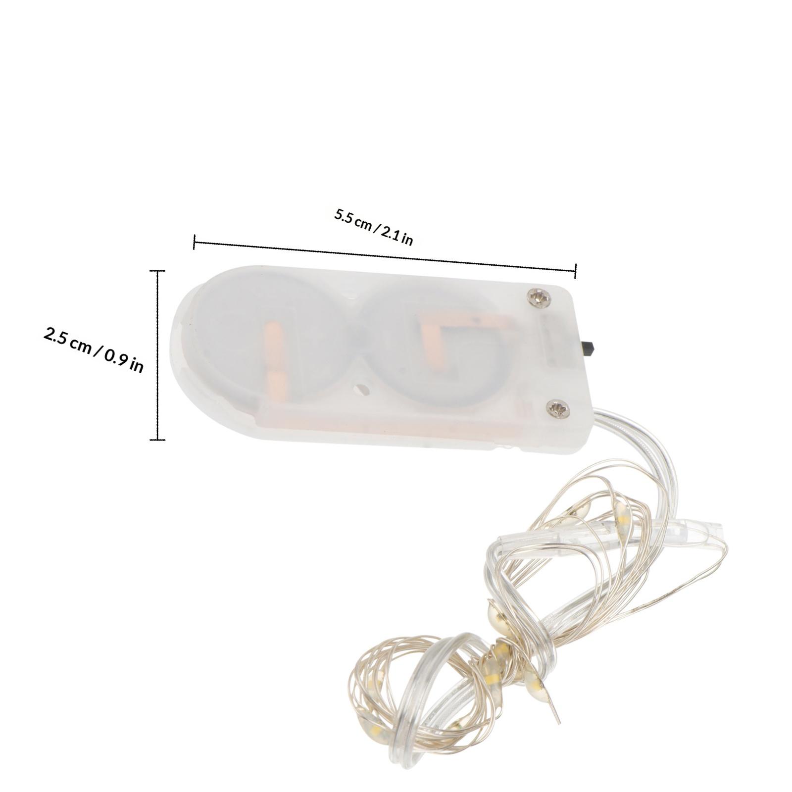 5Pcs LED Copper Wire String Lights Fairy String 10Leds Operated Silver Wire Light for Indoor Outdoor Festival
