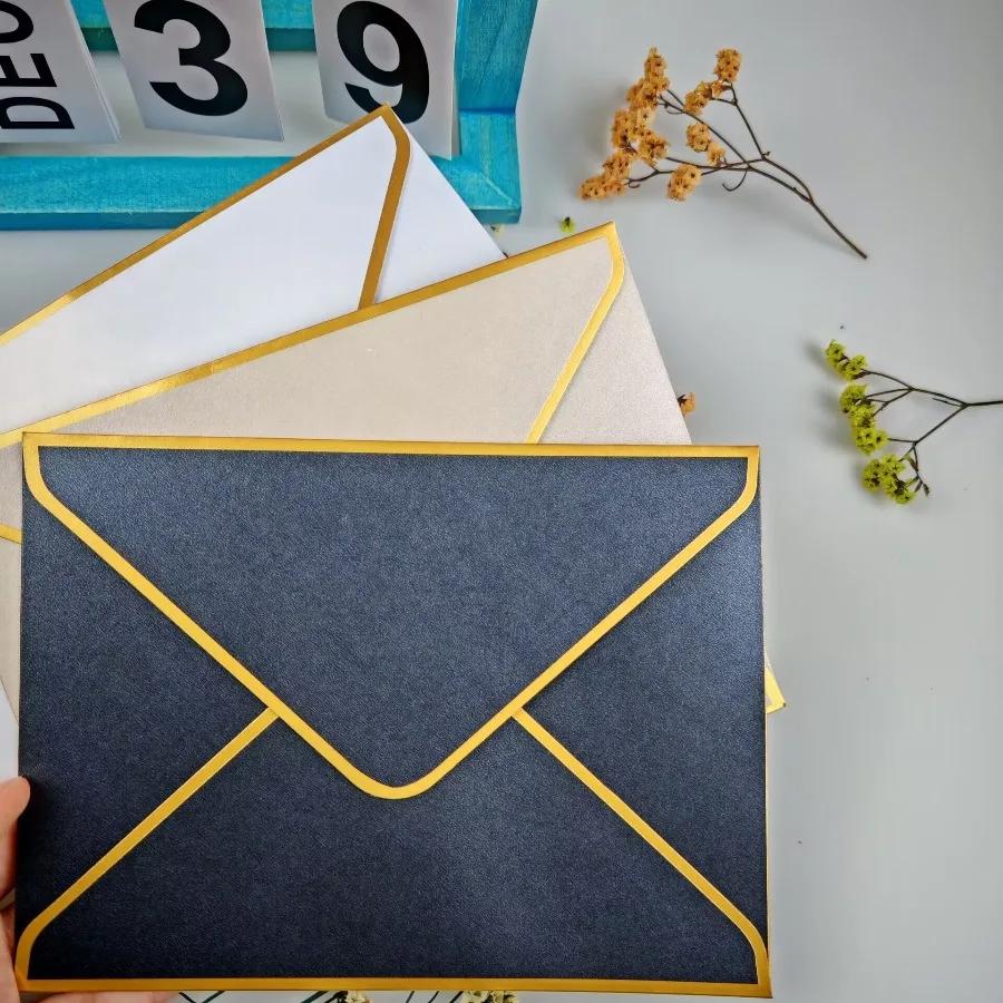 10Pcs Bronzing Invitation Envelope 19 * 14cm Phnom Penh Envelope