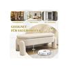 Banc de rangement - MUVOE - Beige - Tissu de velours côtelé - 104x36x15 cm - Antidérapant