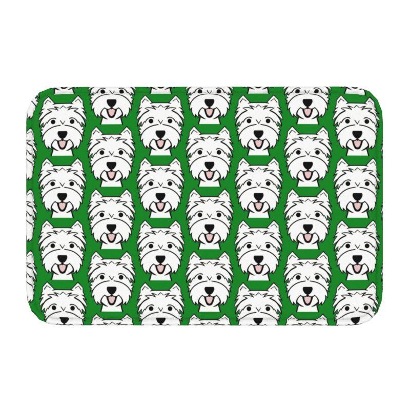 West Highland White Terrier Dog Front Floor Door Entrance Mat Westie Bath Kitchen Doormat Balcony Carpet Rug Toilet Footpad