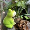 Cartoon Frogs Fishing Garden Sculpture Weather Resistant Resins Craft Figurine for Patios Fishponds and Landscape Design