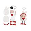 Adorable Rabbit Keychain DIY Craft Set With PU Leather Craft Accessory For Distinctive Purse Decorations