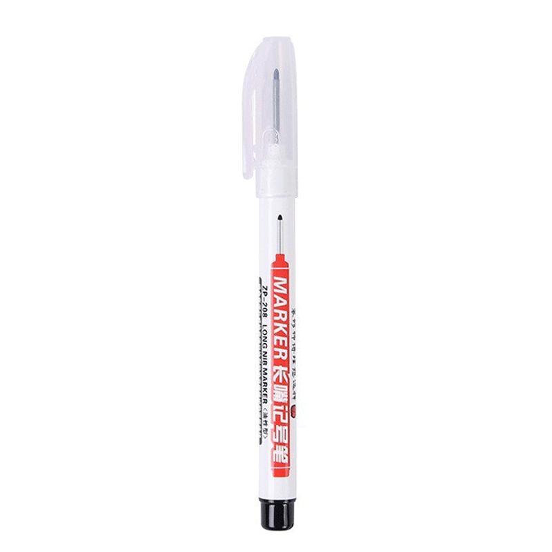 1/3Pcs White 20mm Deep Hole Long Nib Head Markers Pen Set for Metal Waterproof Bathroom Woodworking Decoration Multi-Purpose