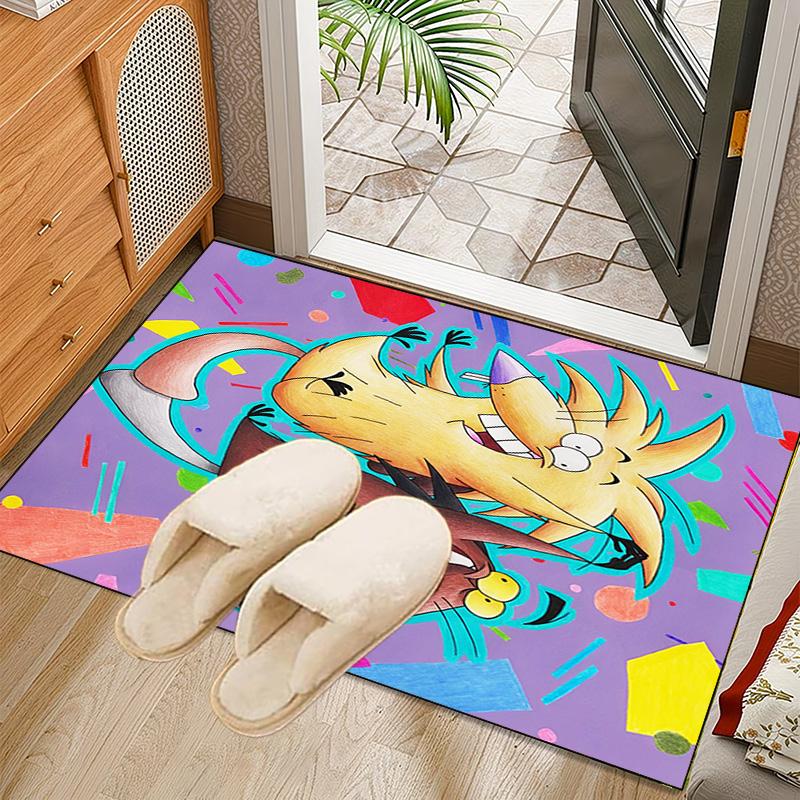 Angry Beavers Adventure Rug Office Carpet Non-Slip Mat, Chair Rug Floor Covering for Gaming, Bedroom, Living Room , Home Decor Christmas Gift
