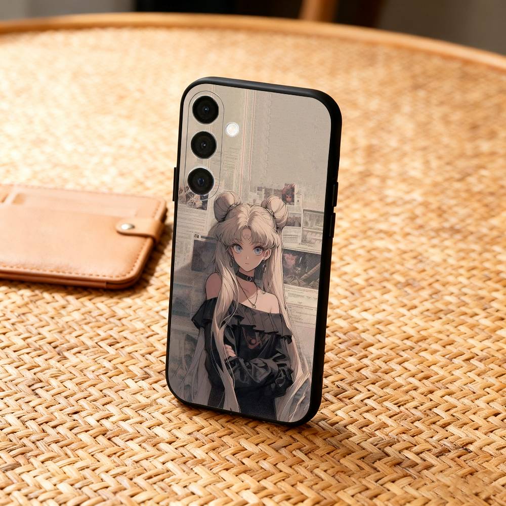 S-Sailor-M-Moon Anime  Phone Case For Samsung  A73,A21s,A22,A31,A32,A52,A53,A71,A80,Soft Black Shell