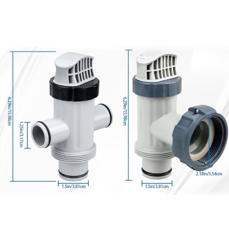 Split Hose Plunger Valves Set with Adapters Suitable for Pool Pump Systems Water Flow Control and Leak Prevention