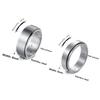 Drehbarer 6/8mm Titanstahl Herren Outdoor Partnerring