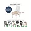 Jacquard Chair Seat Cover Dining Room Chair Slipcover Taupe 1pc
