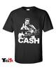 CASH T-shirt Johnny Cash Middle Finger Black Blue Red Tee Shirt S5XL NEW