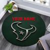 Custom Name,Houston Texans Pattern Round rug,Carpet Rug for Living Room Bedroom Playroom ,Non-slip Floor Mat,Holiday Gifts and Birthday Gifts.