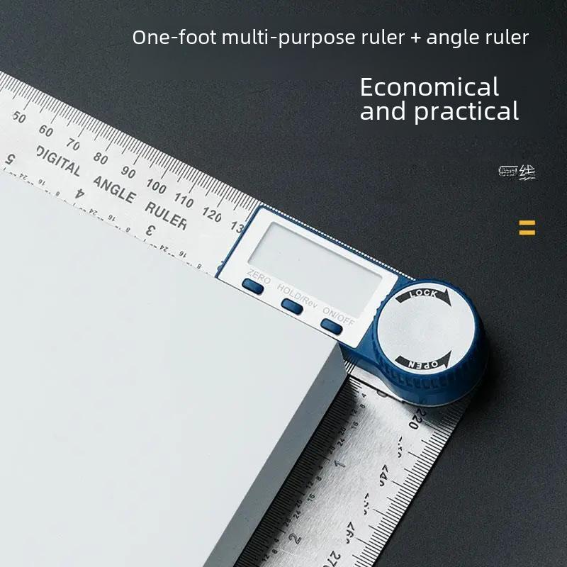 360° Multi-Function Digital Protractor & Angle Ruler for Woodworking