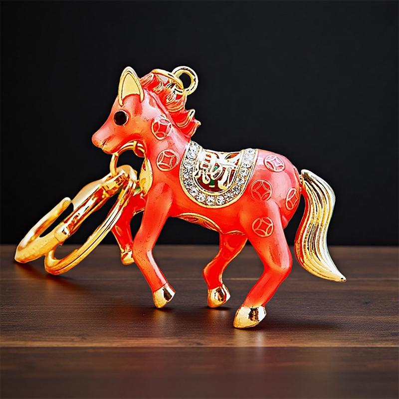  Pony Car Keychain Bag Pendant Metal Keychain Year Of The Horse