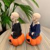 Moving Head Ghost Skeleton Ornament Resin Pumpkins Skeleton Figurines  Micro Landscape Ornaments