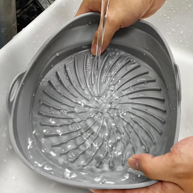 Silicone Air Fryers Oven Baking Tray Foldable Silicone Liners Pizza Fried Chicken Airfryer Reusable Mat Kitchen Accessorie