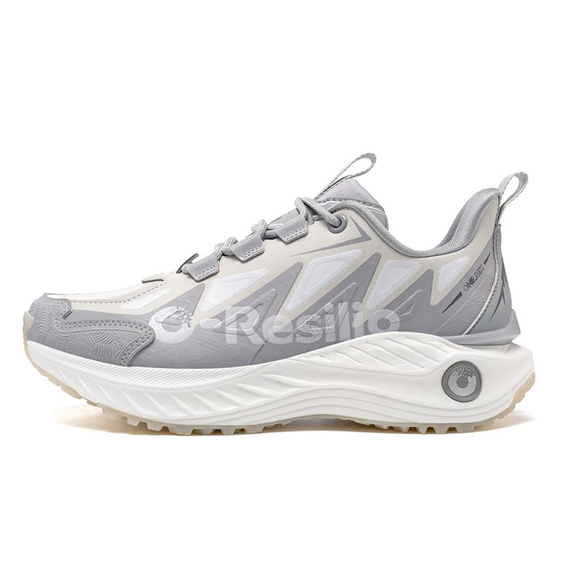 ONEMIX Autumn Winter Leather Walking Shoes Men Non-slip Wear-Resistant Hiking Shoes Soft Elastic Shock Absorbing Running shoes