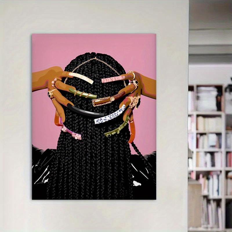 

Modern Art Canvas Fashion Woman Wall Painting Vibrant Empowering Stylish - Ideal for Bathroom Living Room with Frame 20*30cm(with frame)