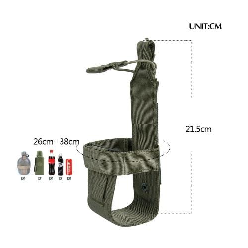 EXCELLENT ELITE SPANKER Porte-bouteille d'eau en nylon, Pochette de rangement pour bouilloire, Compatible MOLLE, Ultraléger, Réglable, Portable pour activités de plein air