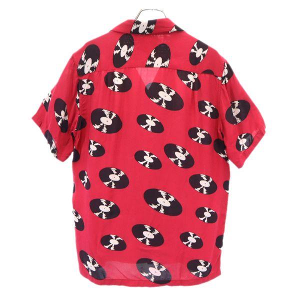 WACKO MARIA Records All-over Pattern Short sleeve Rayon Aloha shirt Men's Used