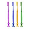 Ultra-Fine Soft Bristle Toothbrush with Stable Base Suction Cup - Thin, Small Head for Home Use