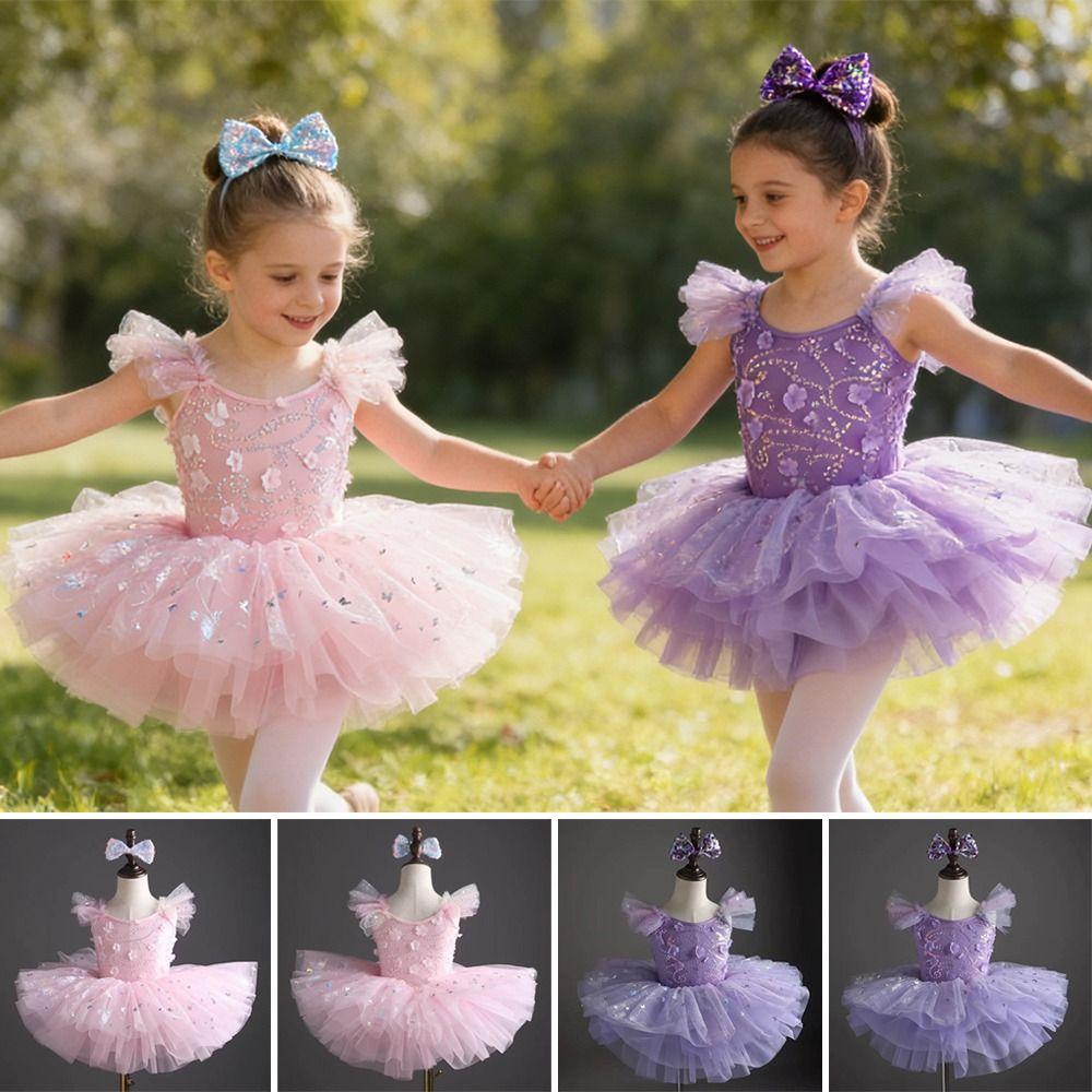 Sequin Kids Ballet Dress Modern Performance Clothes Fashion Dance Costumes  Girls