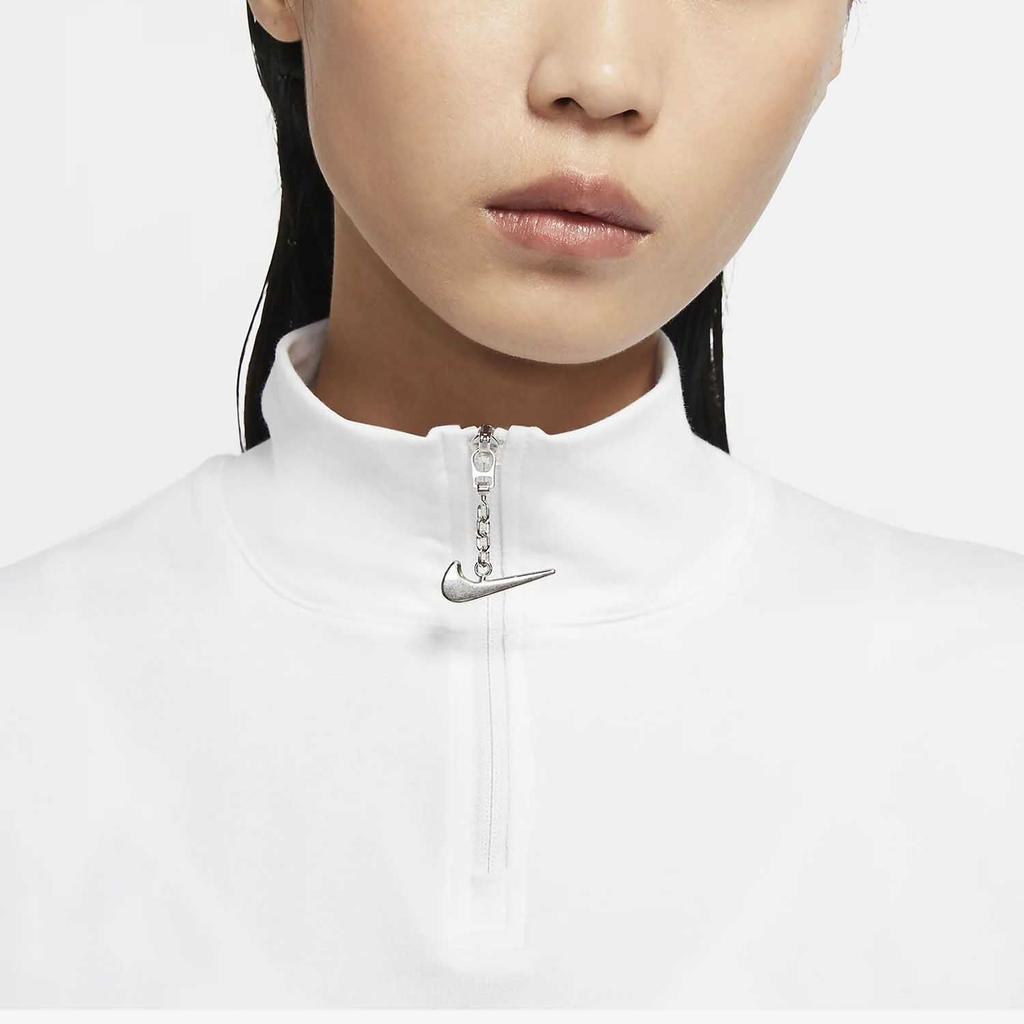 Nike T Shirts Women's White Stand Collar Moderate Other CJ3800-100