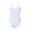 Solid Color One-piece Swimsuit Female Feel Tight Hollow Metal Five-star Women's