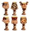 Christmas Eve Dinner Decorations Tealight Candle Holder for Home Decor, Santa/Tree/Snowman/Deer/Nutcracker Winter Party Table Supplies Candlestick