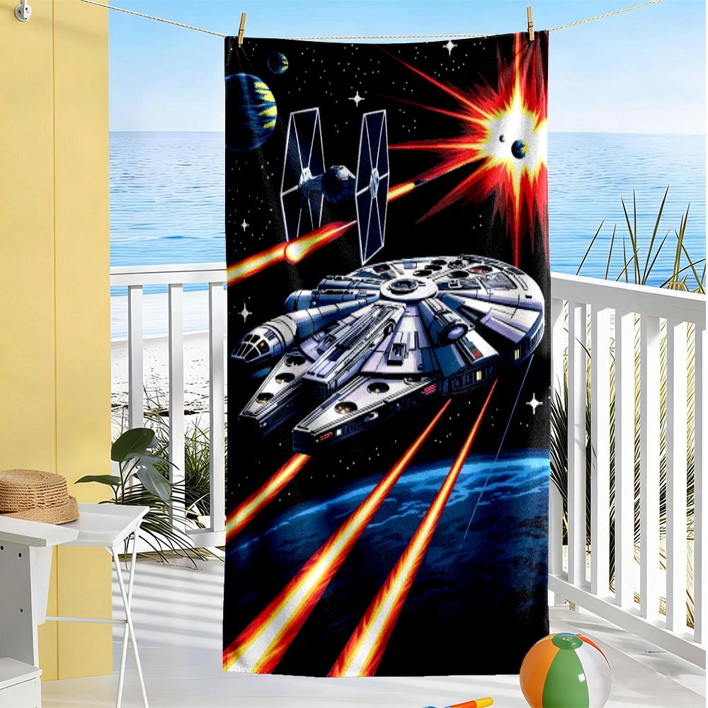 Star Wars Beach Towel Super Soft Absorbent Comfortable Lightweight Portable for Swimming,Beach,Camping, Travel, Beach Accessories,Gym