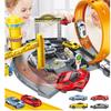 Rotate The Tracking Bounce Car Diy Tracks Parking Lot For Children Assembly Car Track Educational Toys For Boys Children's