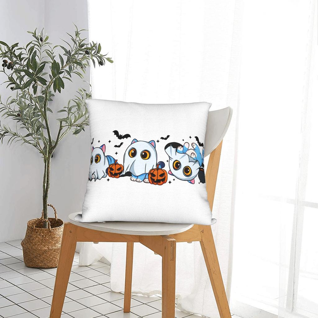 KPop Demon Hunters Halloween BlueTiger Pillowcase Printed Polyester Cushion Cover Decoration  Throw Pillow Case Cover Home