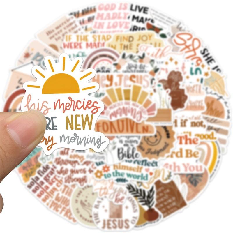 10/30/50PCS Kawaii Boho The Bible Decoration Scrapbooking Accessories PVC Sticker Aesthetic Stationery School Supplies