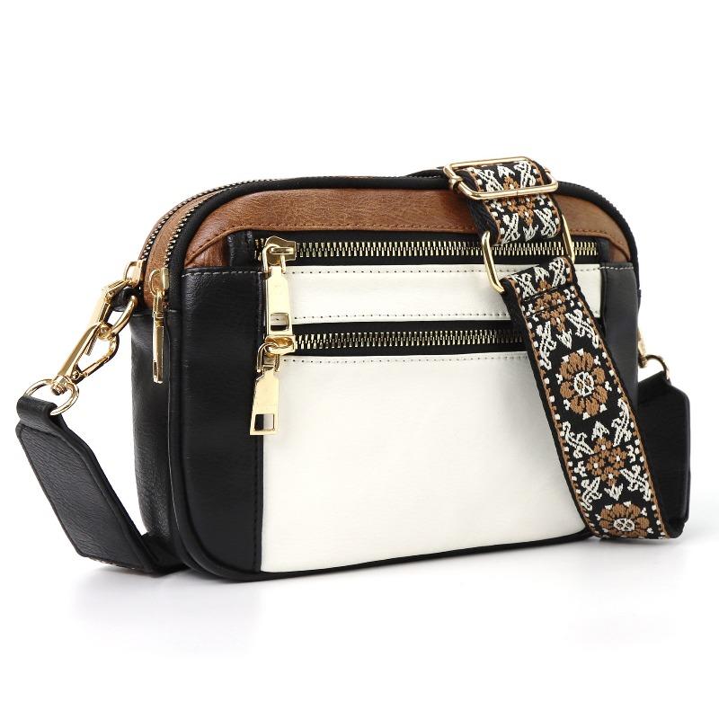 Hot-selling color matching checkerboard plaid messenger bag square bag shoulder bag wallet adjustment shoulder strap