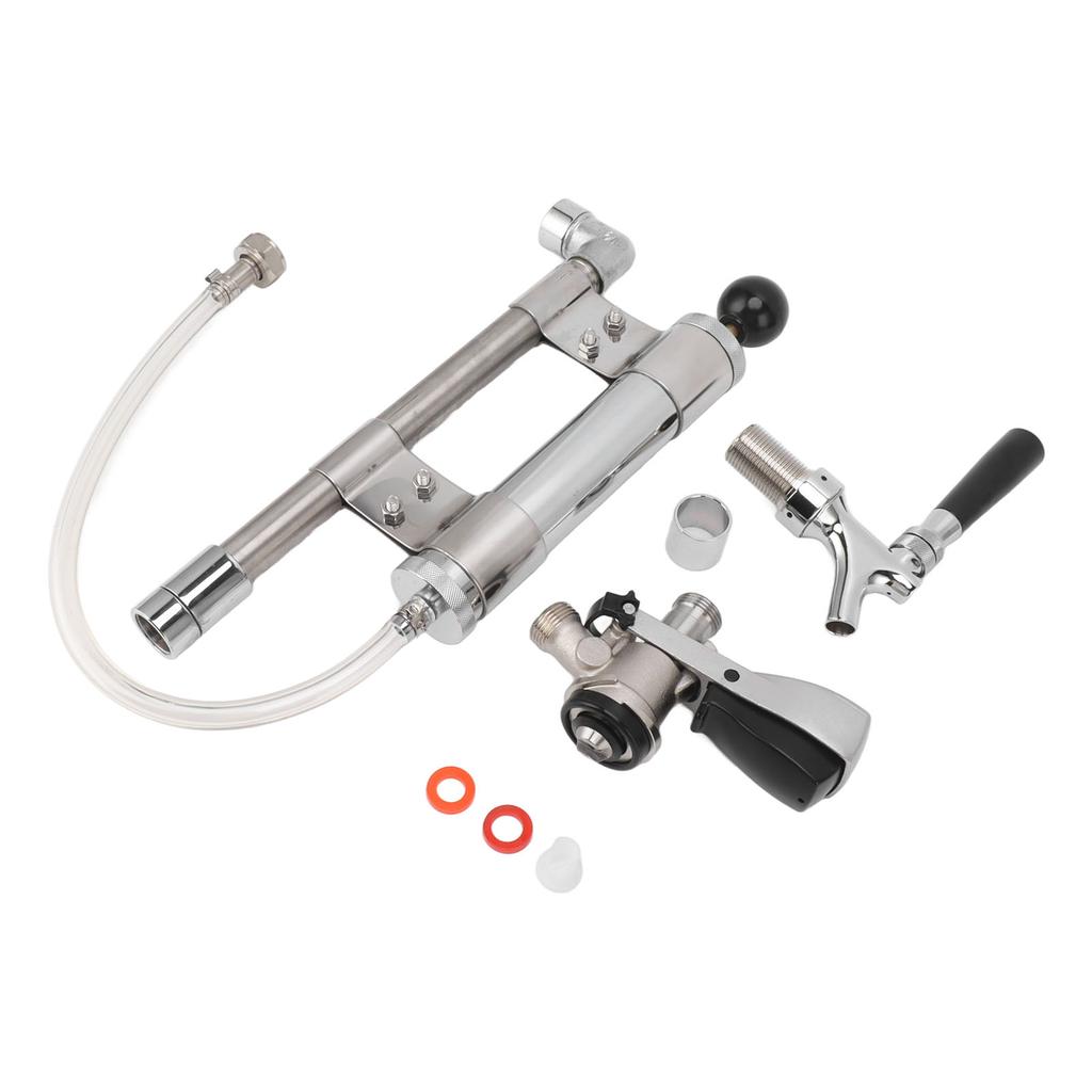 8 Inch Beer Keg Pump Assembly Stainless Steel Leakproof D Type Dispenser Keg Tap Converter for