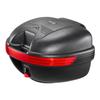 Motorcycle Top Case 30L Universal Waterproof PP Motorcycle Tail Case, Detachable Motorbike Top Box with Security Lock & Backrest for Luggage Storage