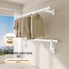 Wall-Mounted Folding Clothes Rack - Invisible, One-Piece Side-Hanging