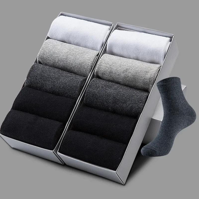 Mens Business Socks Black Breathable Polyester Sweat-Absorbing Business Socks Mens US Size (6.5-11)Fashion Accessories