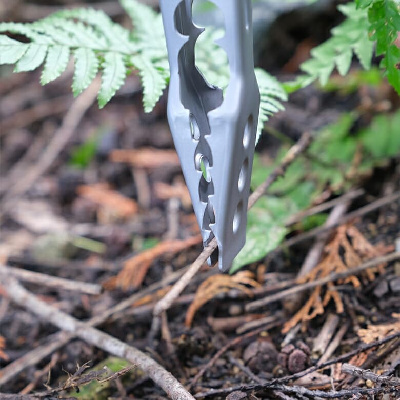 Extong Clești Lungi Pliabili Clești pentru Lemne de Foc Camping Ușori Inox Compact Blocare Foc de Tabără Deformare Ușor de Apucat Mici Pliabili Foc de Tabără