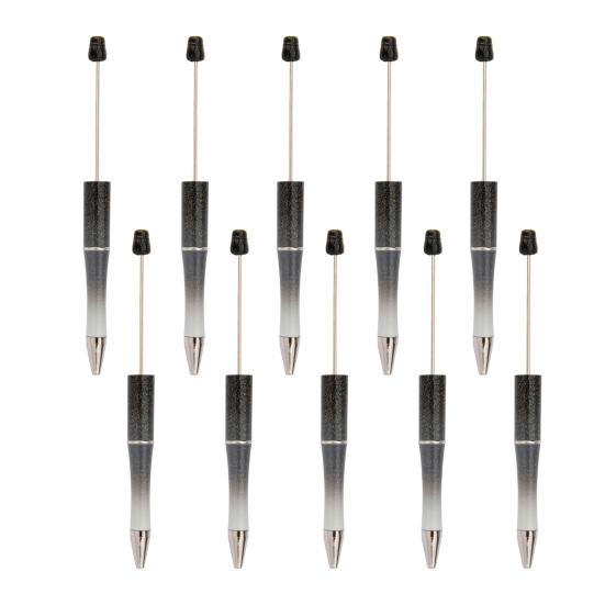 10 ks korálkových DIY per s barevnými korálky a doplňovatelným inkoustem, hladce píšící kuličkové pero, kreativní řemeslo pro děti, zábavné školní potřeby