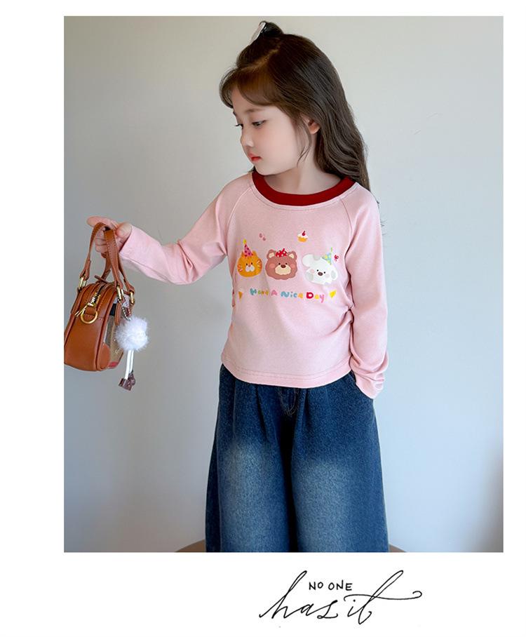 Girls' Stylish Long-Sleeve Base Layer T-Shirt for Spring & Autumn 2025