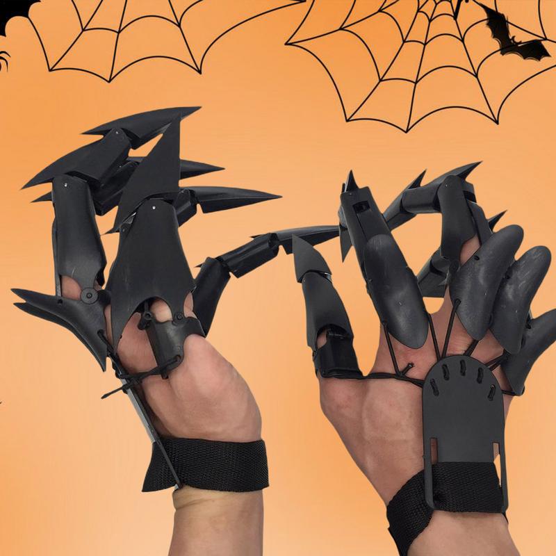 Halloween Artikulerte Fingre Lette å Ta På og Av 3D-Printede Fingerforlengere Skummel Skjeletthånd Beinklo For Halloween