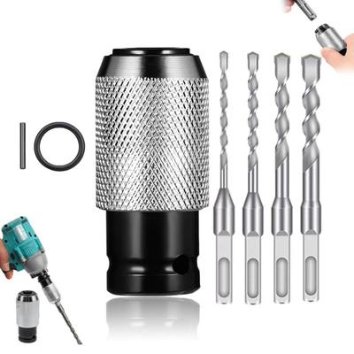 Elektrikli Çekiç Adaptörü Darbeli Matkap Ucu Seti 0.24-0.47 İnç Ağır Hizmet Alaşımlı Çelik Hızlı Serbest Bırakma Dönüştürücü