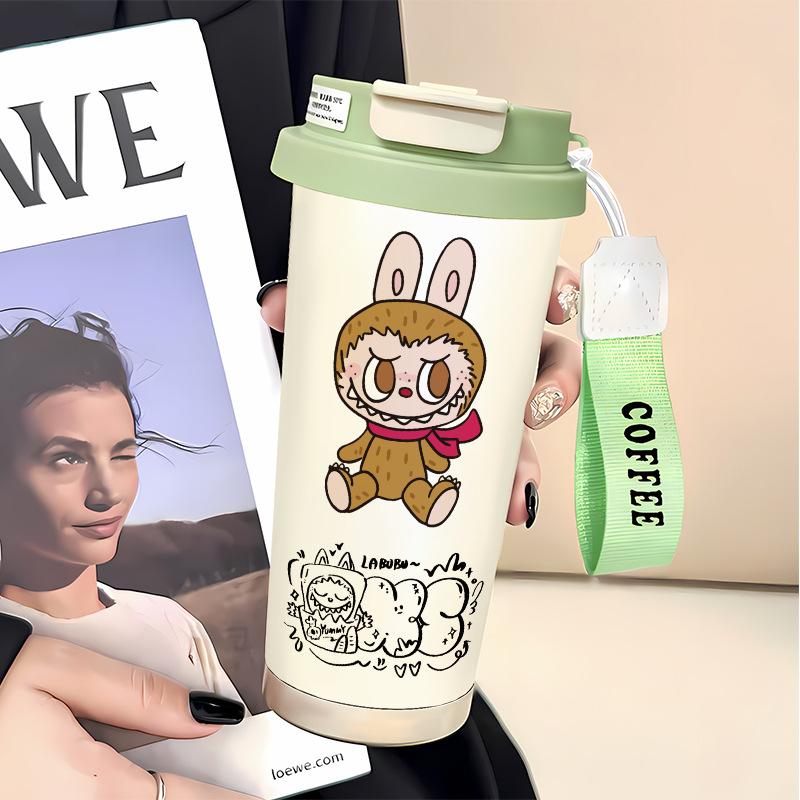 Slámkový hrnek na vodu Velká kapacita 316 Nerezová ocel Vysoká hodnota Termoska na dvojí pití Hrnek na kávu do auta