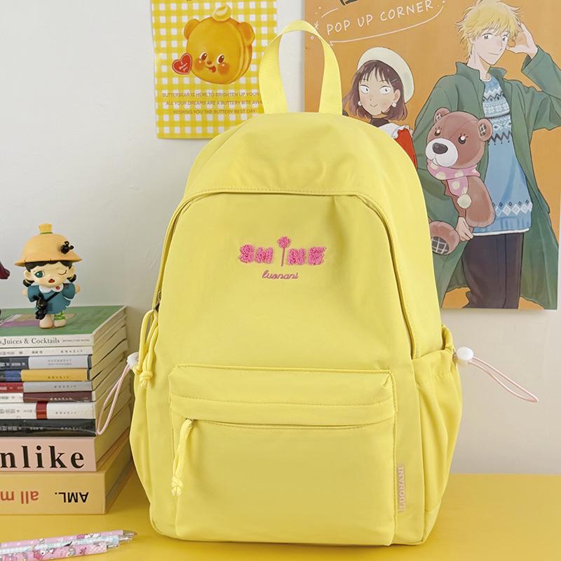 Schoolbag Cute Girl Backpack Large Capacity Middle and High School Student School Bag Women's Light Leisure Travel Fashion Versatile Backpack