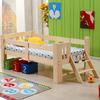 Solid Wood Children's Bed with Safety Railings
